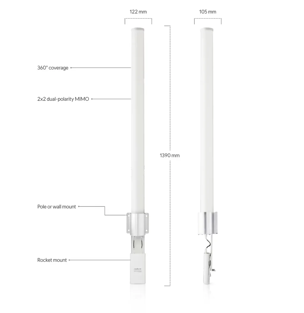 airMAX Omni 5 GHz, 13 dBi Antenna vista 5