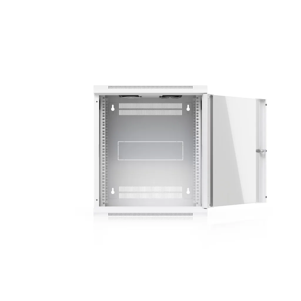 12U Rack Cabinet, 450 mm, Glass Door vista 3