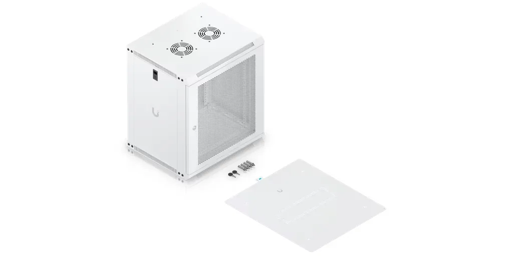 12U Rack Cabinet, 450 mm, Perforated Door vista 2