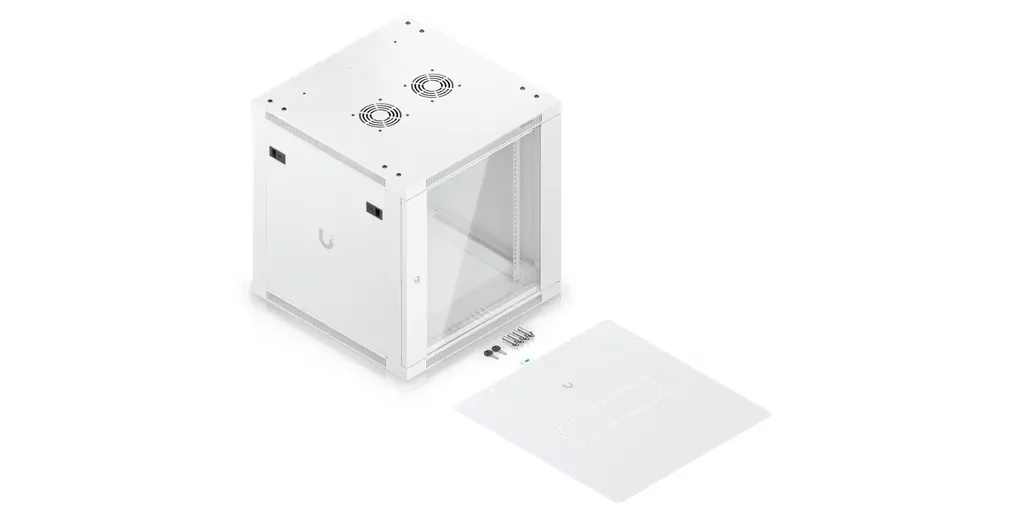 12U Rack Cabinet, 600 mm, Glass Door vista 2