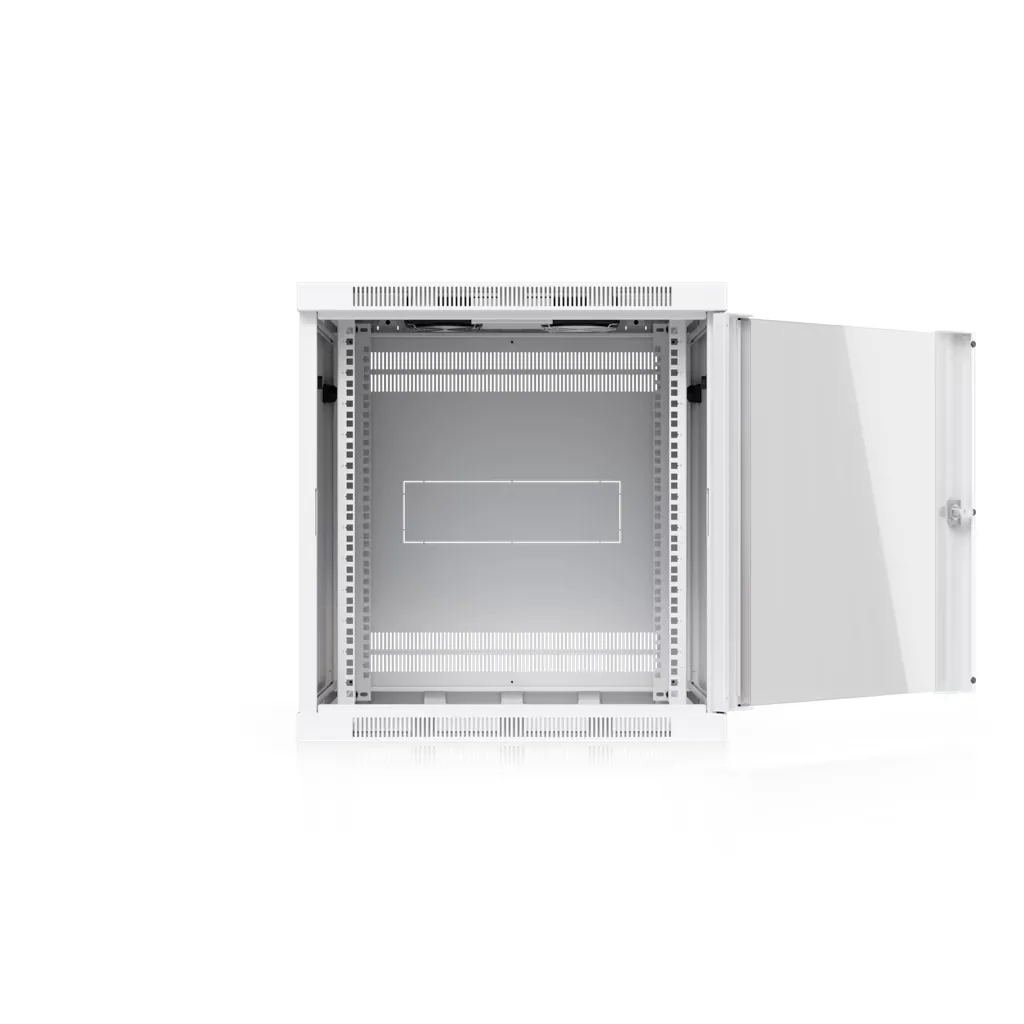 12U Rack Cabinet, 600 mm, Glass Door vista 3