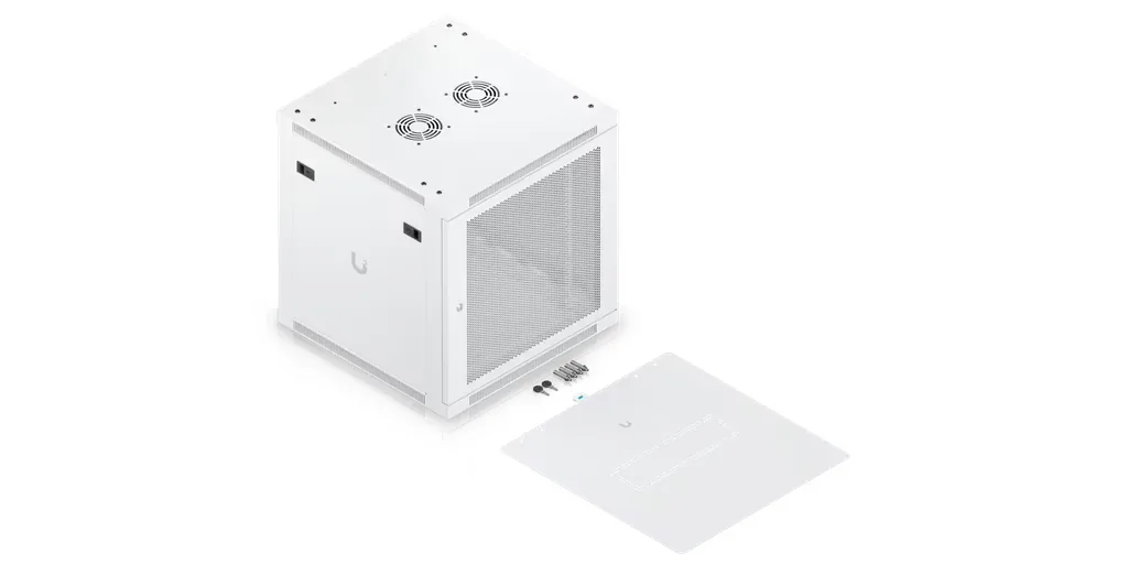 12U Rack Cabinet, 600 mm, Perforated Door vista 2