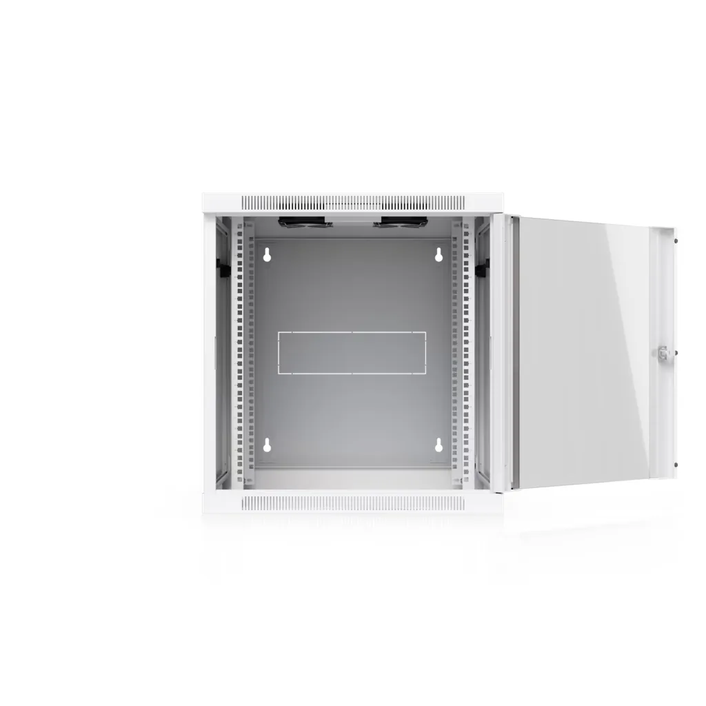 12U Rack Cabinet, Swing, Glass Door vista 3