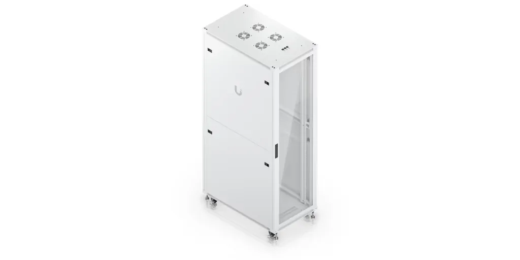 42U Rack Cabinet, 1,000 mm, Glass Door vista 2