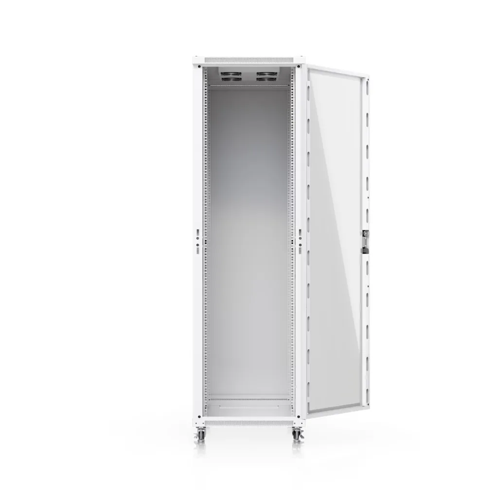 42U Rack Cabinet, 1,000 mm, Glass Door vista 3